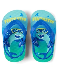 Toddler Boys Shark Flip Flops