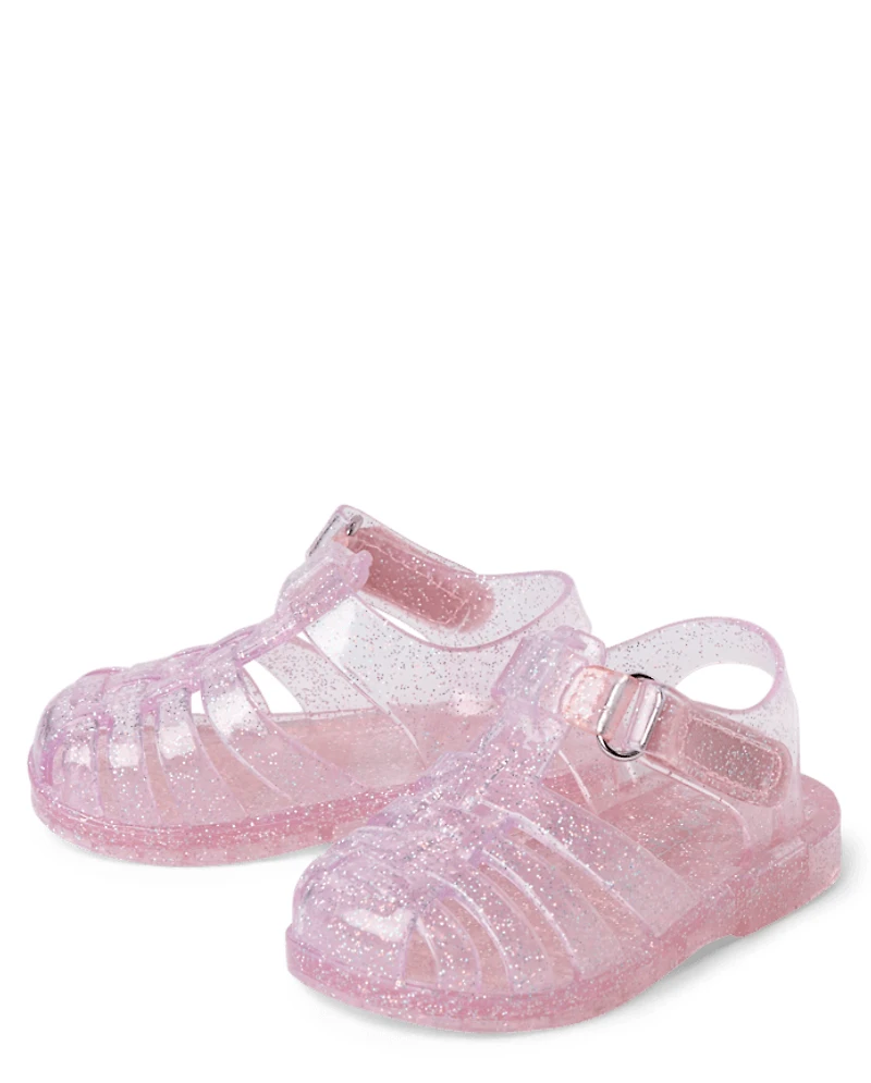 Baby Girls Glitter Jelly Fisherman Sandals