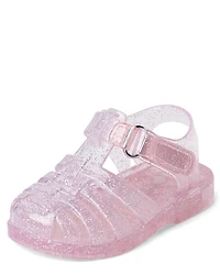 Baby Girls Glitter Jelly Fisherman Sandals