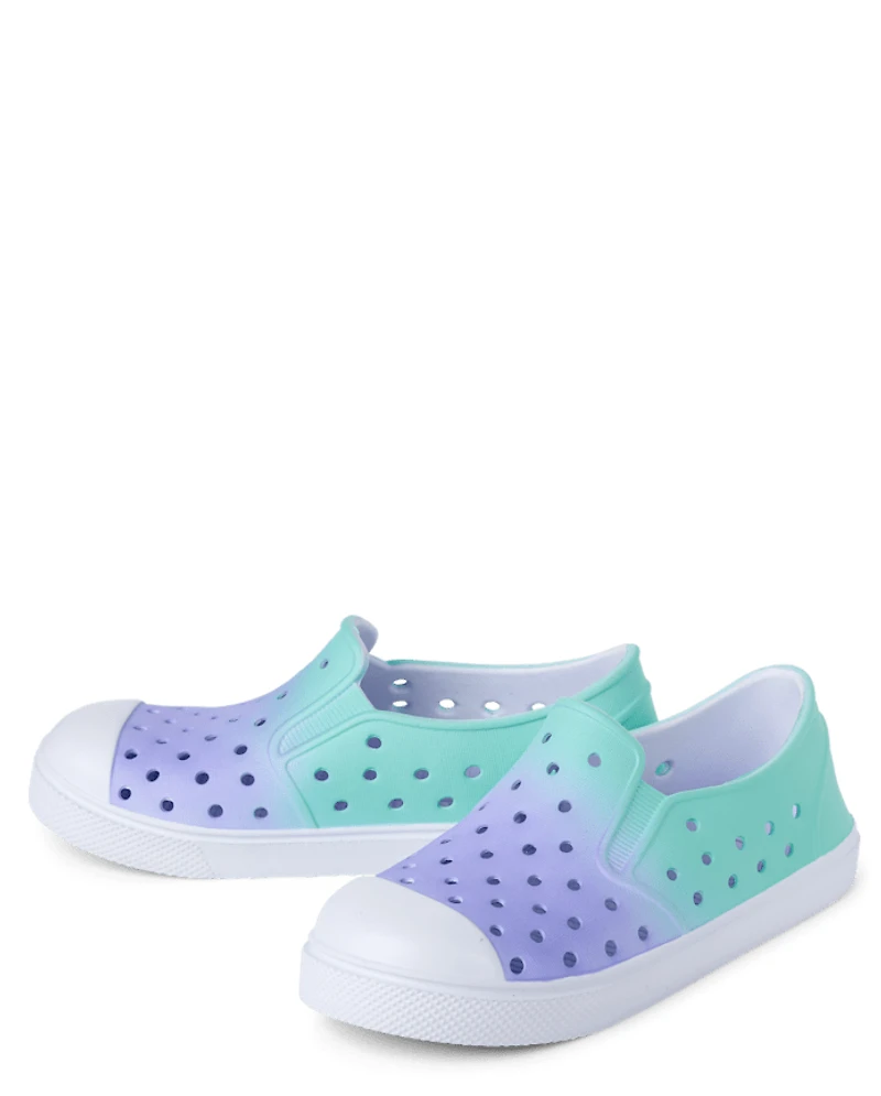Girls Ombre Perforated Water Sneakers