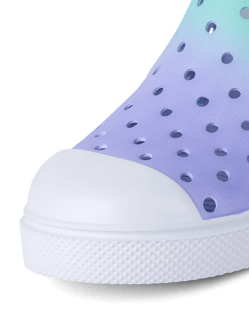 Girls Ombre Perforated Water Sneakers