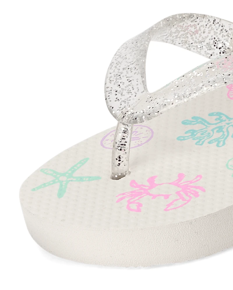 Toddler Girls Seashell Flip Flops