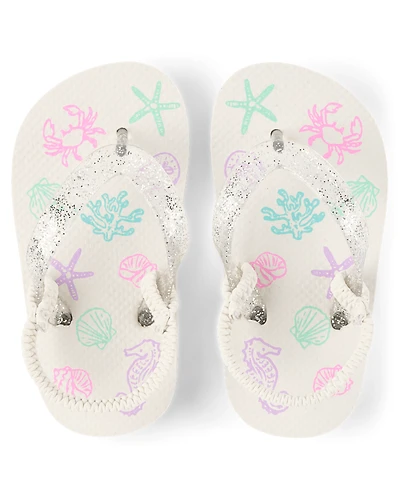 Toddler Girls Seashell Flip Flops