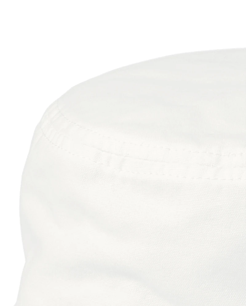 Girls Bow Frayed Denim Bucket Hat