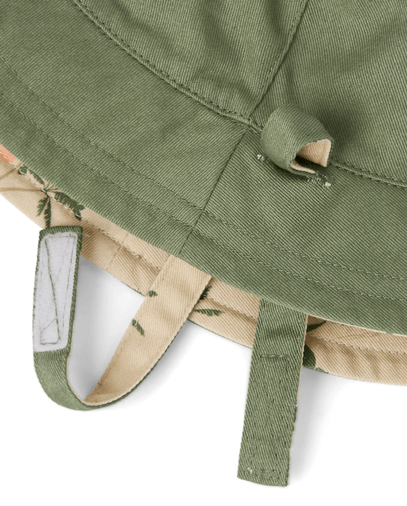 Baby Boys Crocodile Reversible Bucket Hat