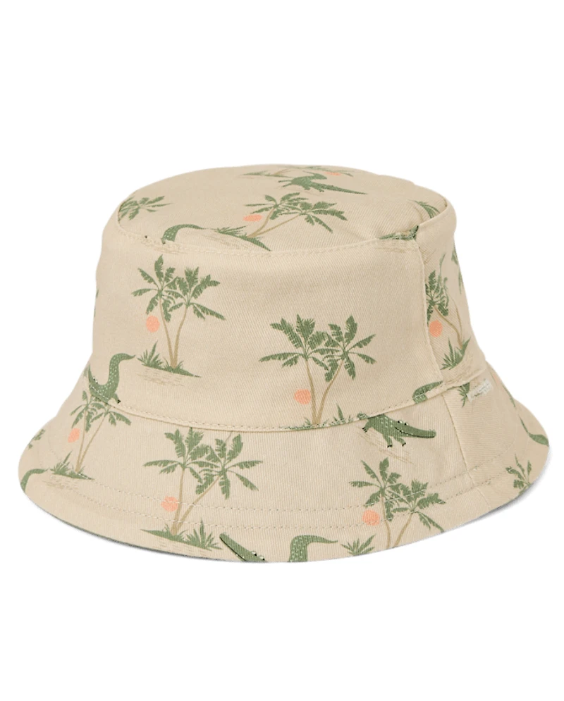 Baby Boys Crocodile Reversible Bucket Hat