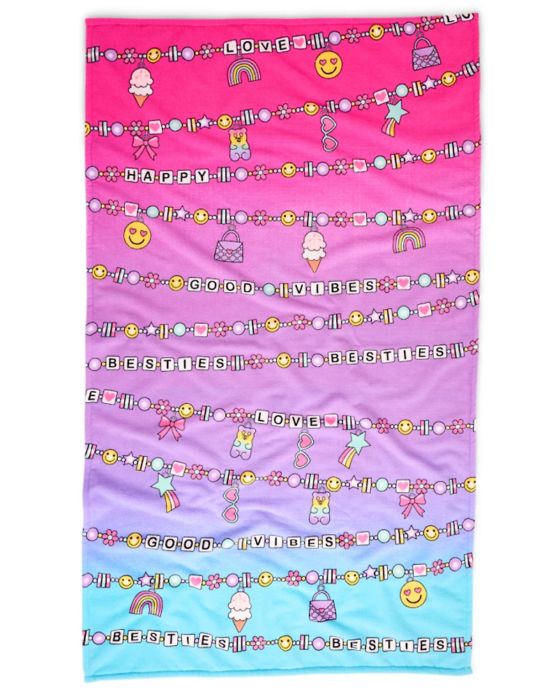 Girls Friendship Bracelet Beach Towel