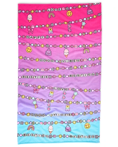 Girls Friendship Bracelet Beach Towel