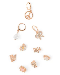 Girls Butterfly Sandal Charm 9-Pack