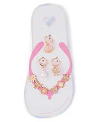 Girls Butterfly Sandal Charm 9-Pack