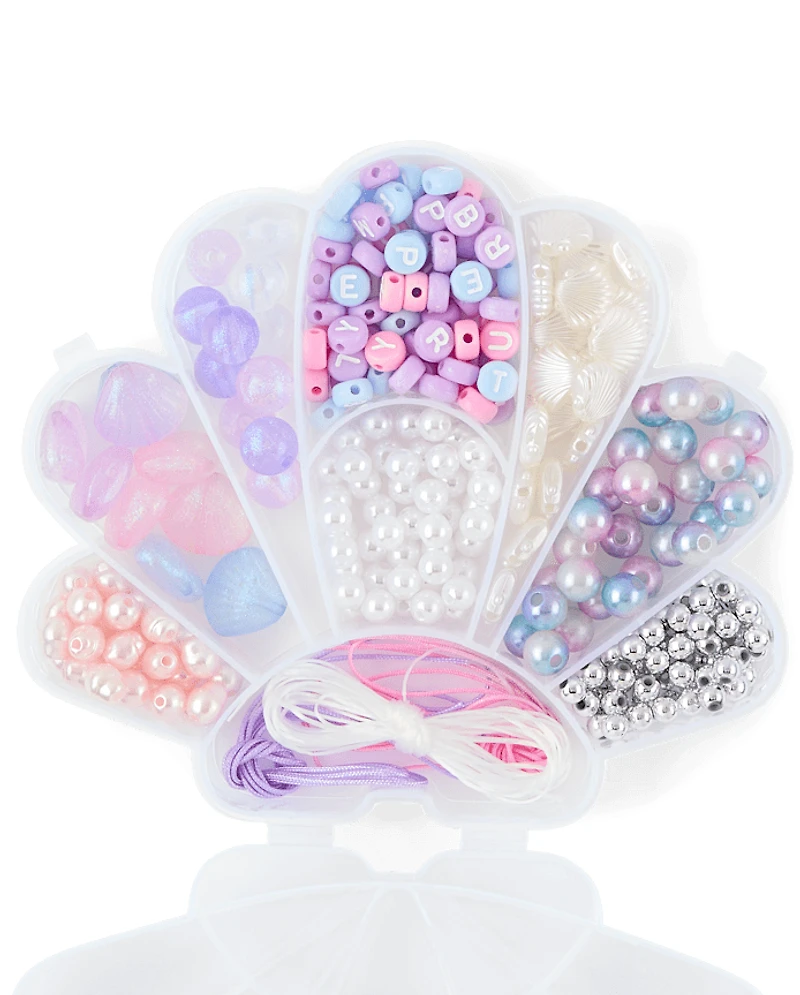 Girls Seashell DIY Beaded Bracelet Set