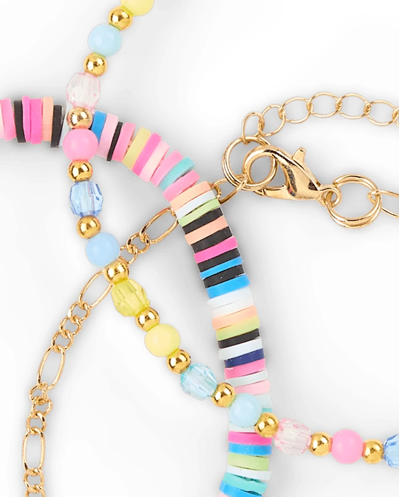 Lot de 3 bracelets de cheville Girls Love