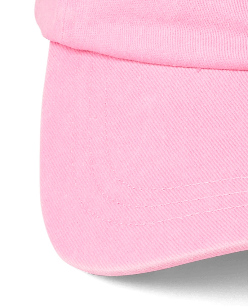 Casquette de baseball brodée cerise pour filles