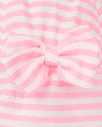 Baby Girls Striped Bow Sun Hat
