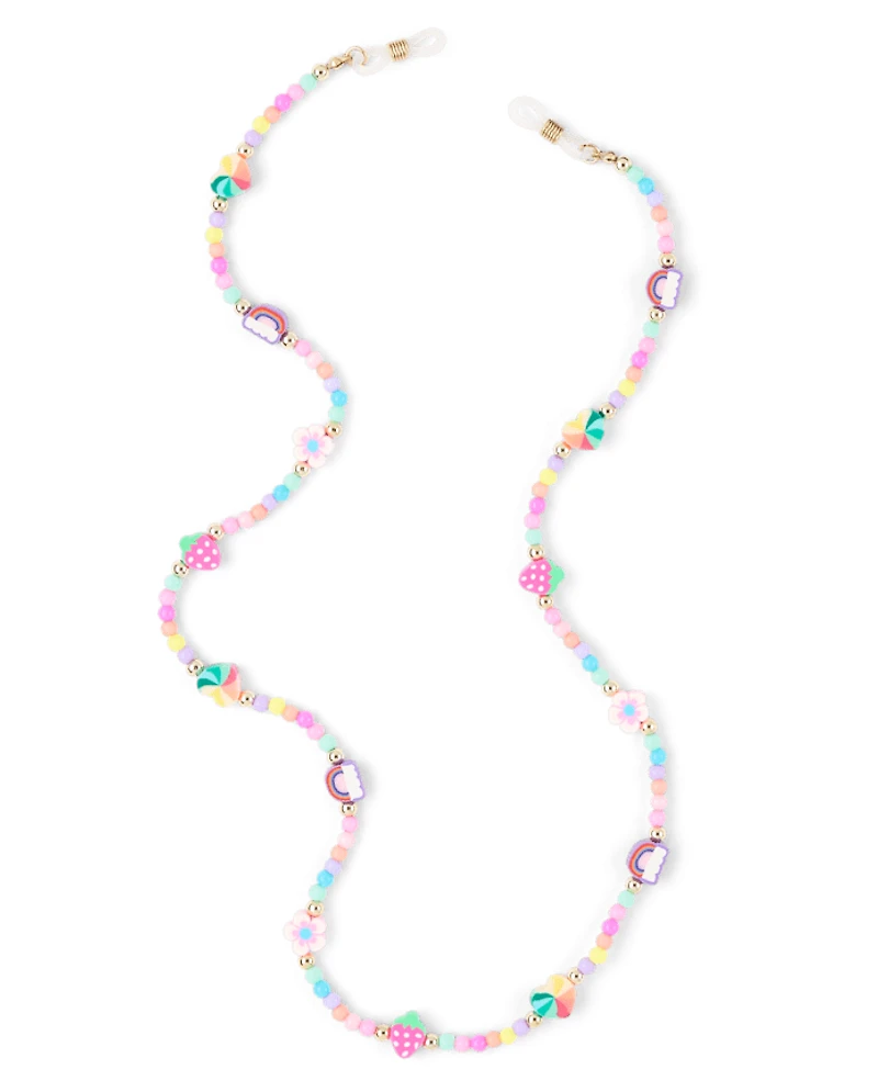 Girls Happy Face Beaded Sunglasses Chain