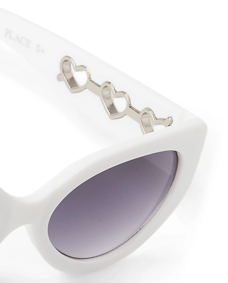 Girls Heart Cut Out Sunglasses