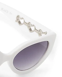 Girls Heart Cut Out Sunglasses