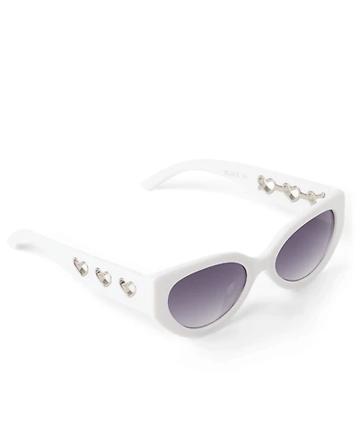 Girls Heart Cut Out Sunglasses
