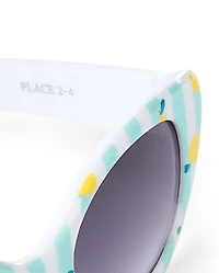 Toddler Girls Striped Lemon Cat Eye Sunglasses