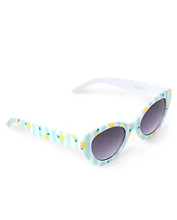 Toddler Girls Striped Lemon Cat Eye Sunglasses