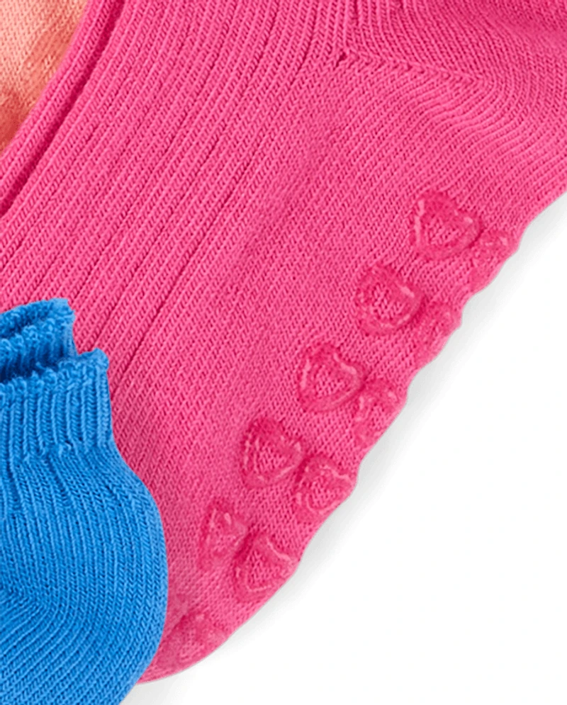 Girls Rainbow Ankle Socks 10-Pack