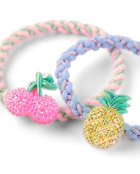 Girls Fruit Hair Tie 9-Pack