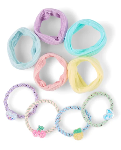 Girls Fruit Hair Tie 9-Pack