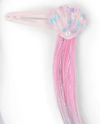 Girls Seashell Hair Extension Hair Clip 4-Pack