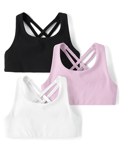 Girls Quick Dry Sports Bra 3-Pack