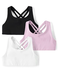 Girls Quick Dry Sports Bra 3-Pack