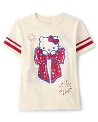 Girls Hello Kitty® Glitter Bow Relaxed Graphic Tee