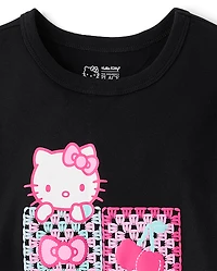 Girls Hello Kitty® Puff Print Crochet Relaxed Graphic Tee