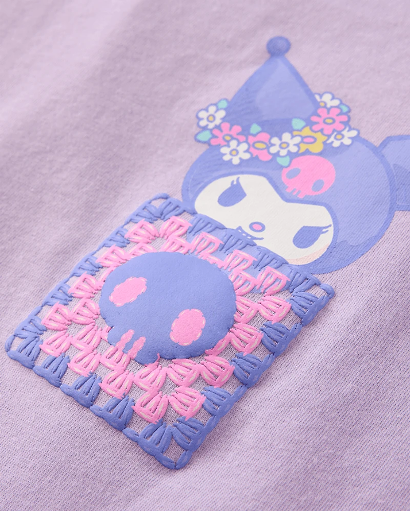 Girls Hello Kitty® And Friends Puff Print Front Back Relaxed Graphic Tee