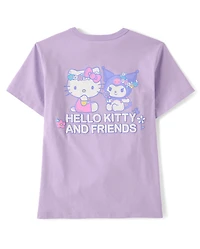 Girls Hello Kitty® And Friends Puff Print Front Back Relaxed Graphic Tee