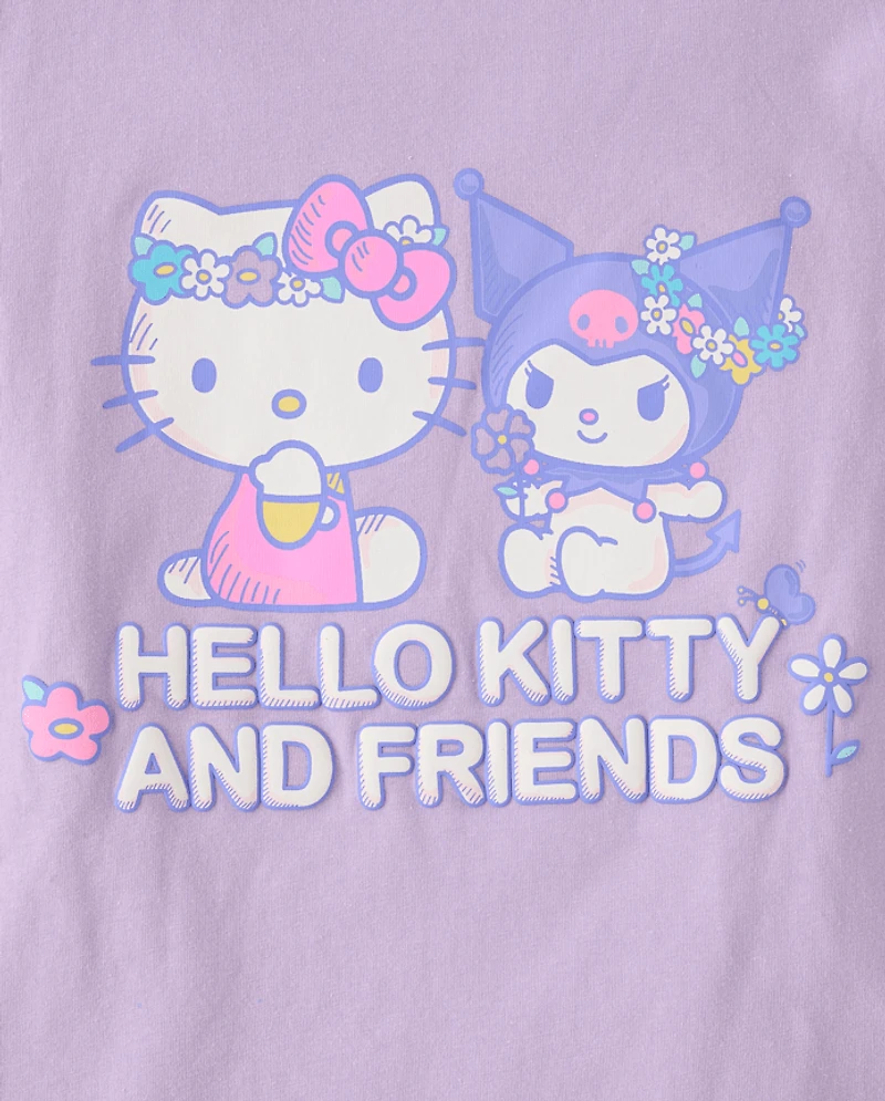 Girls Hello Kitty® And Friends Puff Print Front Back Relaxed Graphic Tee