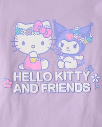 Girls Hello Kitty® And Friends Puff Print Front Back Relaxed Graphic Tee