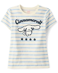 Girls Cinnamoroll™ Puff Print Striped Graphic Tee