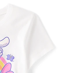 Girls Hello Kitty® And Friends Glitter Rainbow Graphic Tee