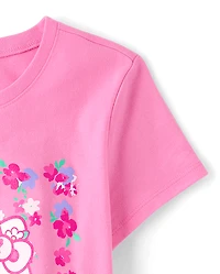 Girls Hello Kitty® Glitter Floral Graphic Tee