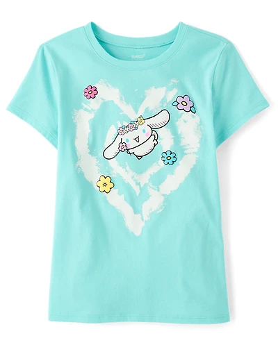 Girls Cinnamoroll™ Puff Print Heart Graphic Tee