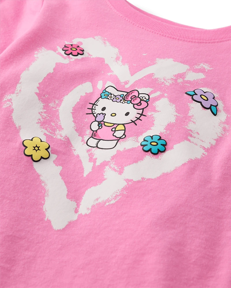 Toddler Girls Hello Kitty® Puff Print Heart Graphic Tee