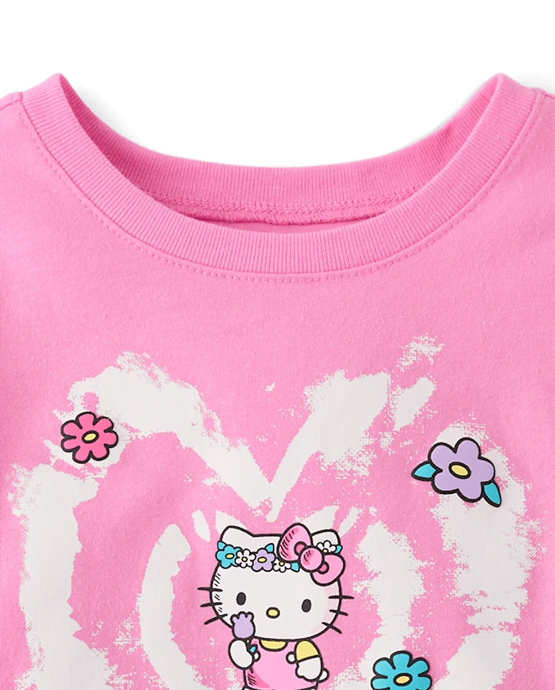 Toddler Girls Hello Kitty® Puff Print Heart Graphic Tee