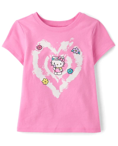 Toddler Girls Hello Kitty® Puff Print Heart Graphic Tee