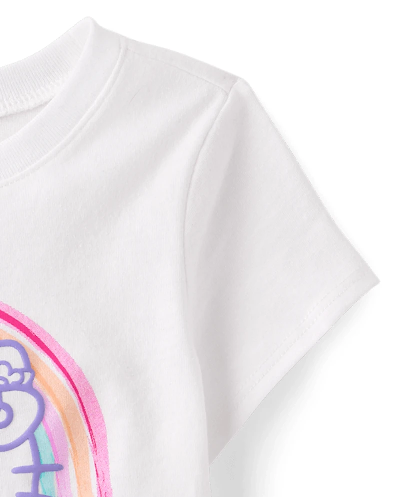 Toddler Girls Hello Kitty® Puff Print Rainbow Graphic Tee