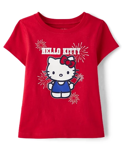 Toddler Girls Hello Kitty® Puff Print Fireworks Graphic Tee