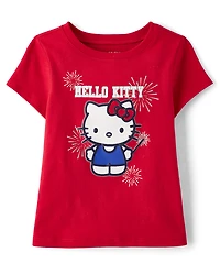 Toddler Girls Hello Kitty® Puff Print Fireworks Graphic Tee