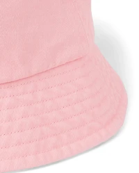 Baby And Toddler Girls Embroidered Hibiscus Bucket Hat