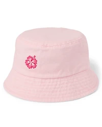 Baby And Toddler Girls Embroidered Hibiscus Bucket Hat