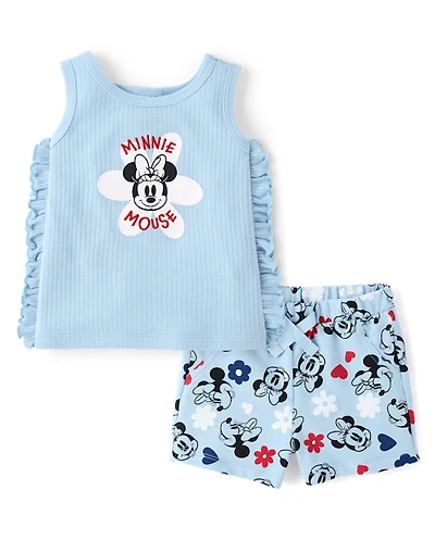 Baby Girls Minnie Mouse™ 2-Piece Playwear Set