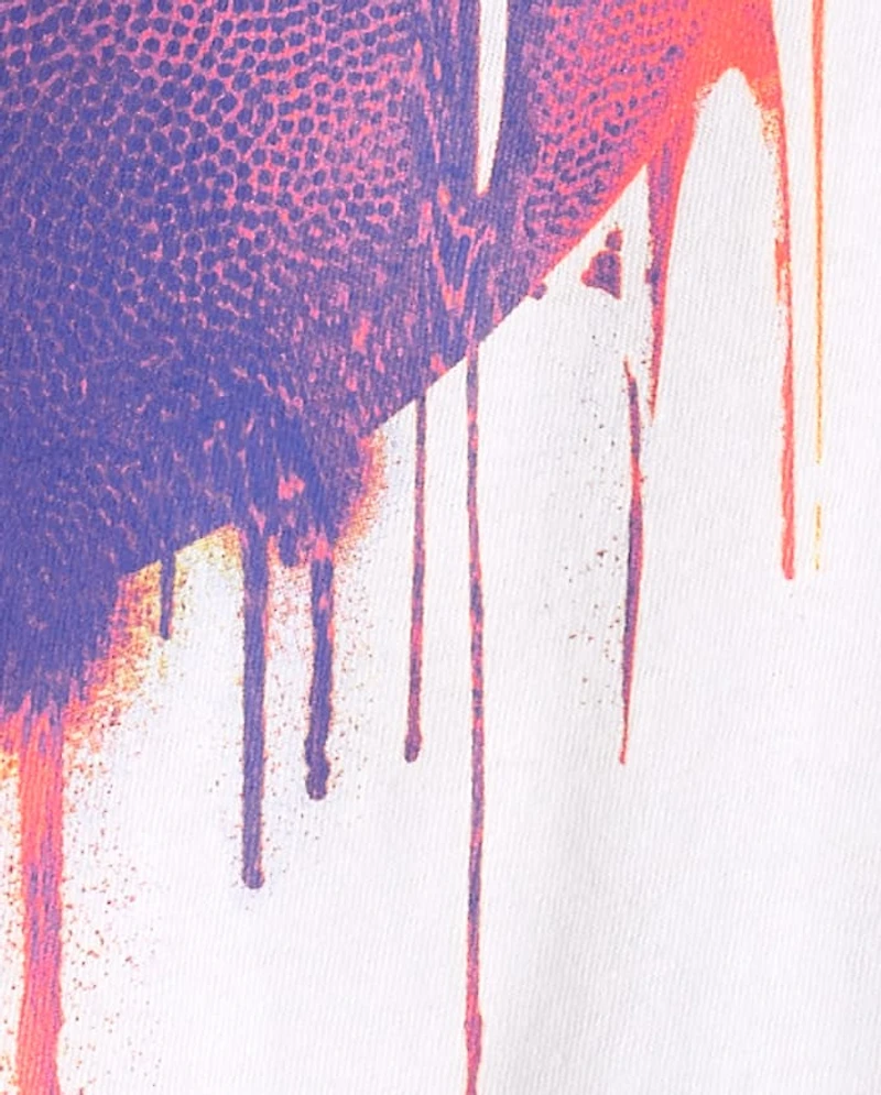 Boys Football Drip Graphic Tee